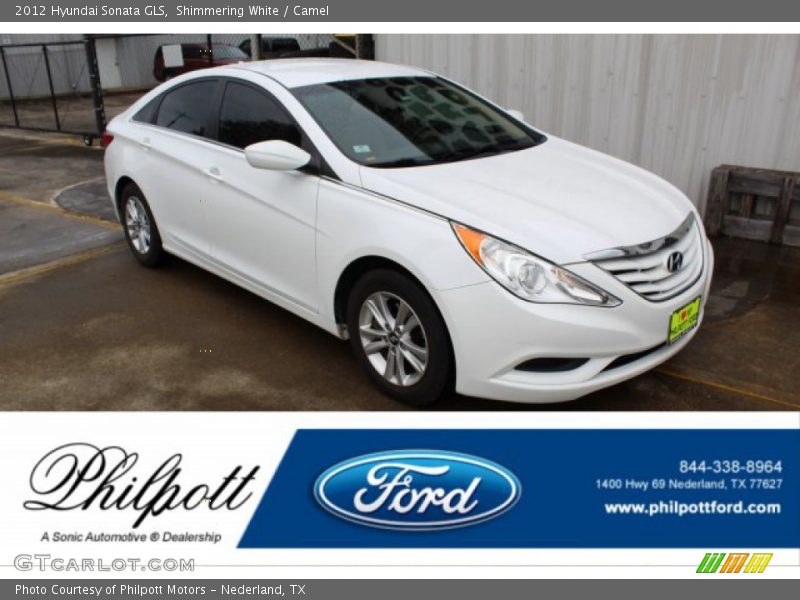 Shimmering White / Camel 2012 Hyundai Sonata GLS