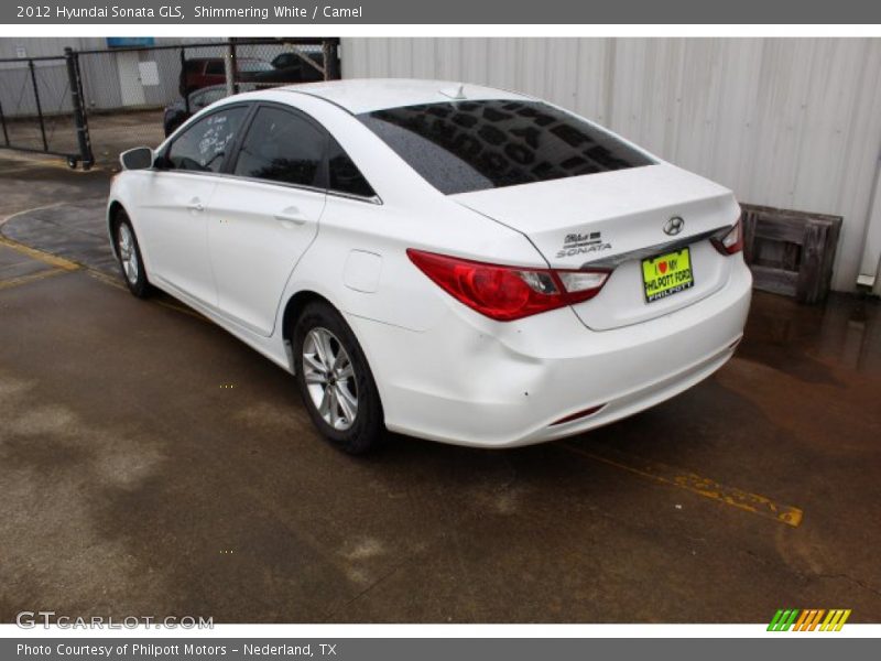 Shimmering White / Camel 2012 Hyundai Sonata GLS