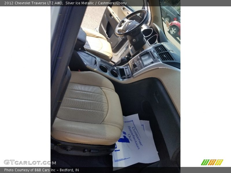 Silver Ice Metallic / Cashmere/Ebony 2012 Chevrolet Traverse LTZ AWD