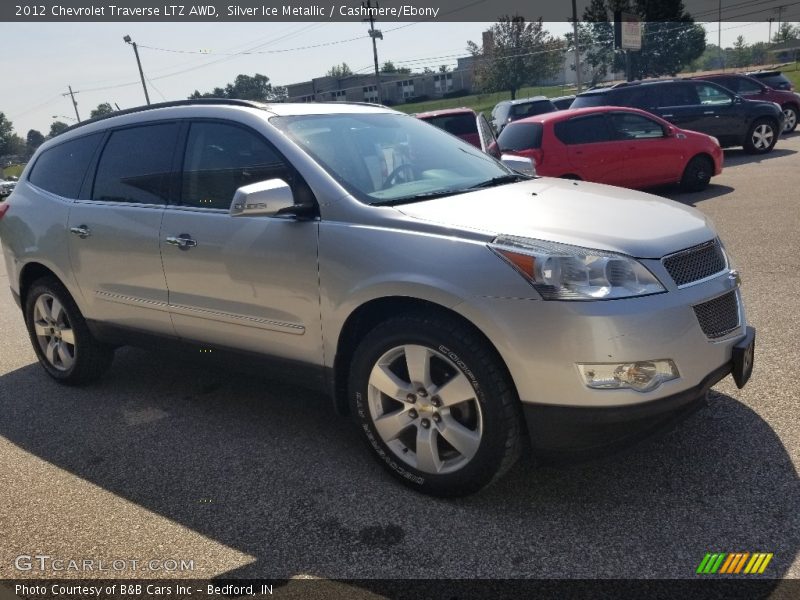 Silver Ice Metallic / Cashmere/Ebony 2012 Chevrolet Traverse LTZ AWD