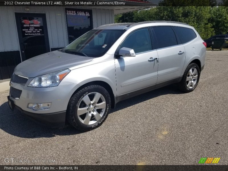 Silver Ice Metallic / Cashmere/Ebony 2012 Chevrolet Traverse LTZ AWD