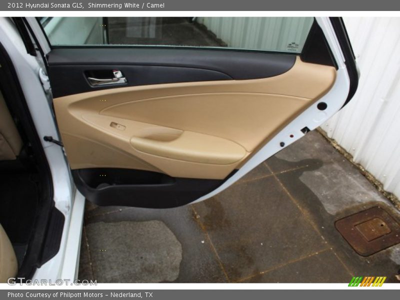 Shimmering White / Camel 2012 Hyundai Sonata GLS