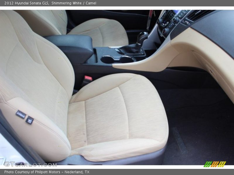 Shimmering White / Camel 2012 Hyundai Sonata GLS
