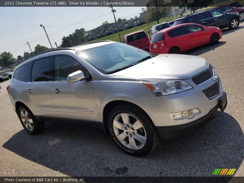 Silver Ice Metallic / Cashmere/Ebony 2012 Chevrolet Traverse LTZ AWD