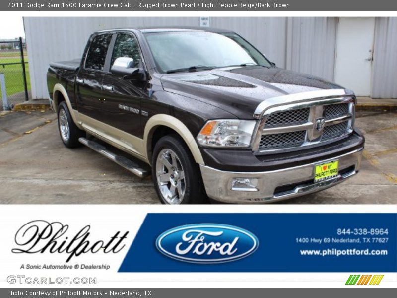 Rugged Brown Pearl / Light Pebble Beige/Bark Brown 2011 Dodge Ram 1500 Laramie Crew Cab