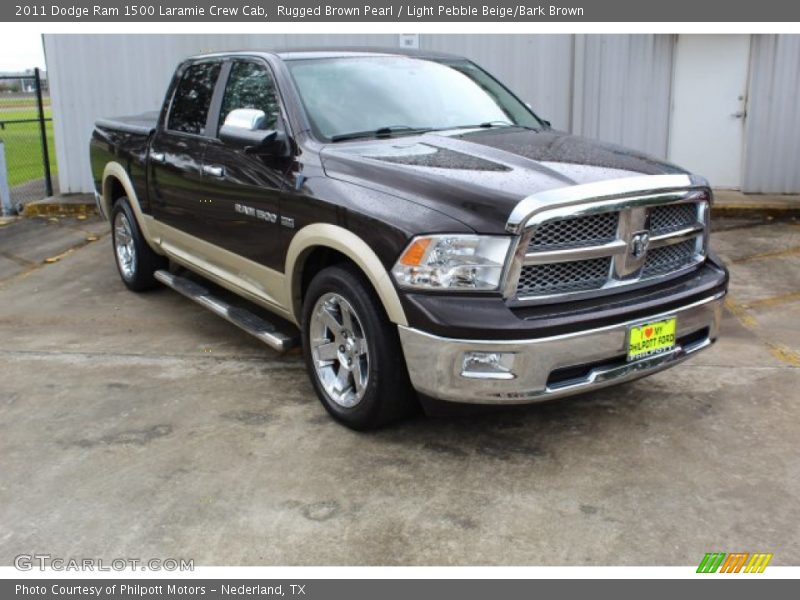 Rugged Brown Pearl / Light Pebble Beige/Bark Brown 2011 Dodge Ram 1500 Laramie Crew Cab