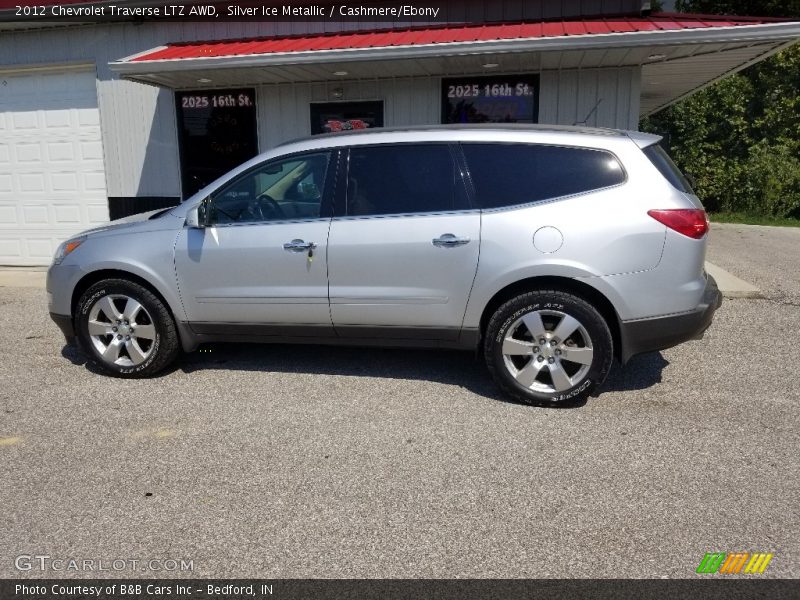 Silver Ice Metallic / Cashmere/Ebony 2012 Chevrolet Traverse LTZ AWD