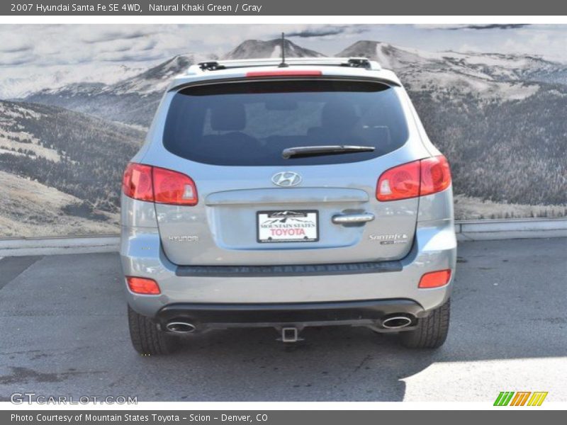 Natural Khaki Green / Gray 2007 Hyundai Santa Fe SE 4WD