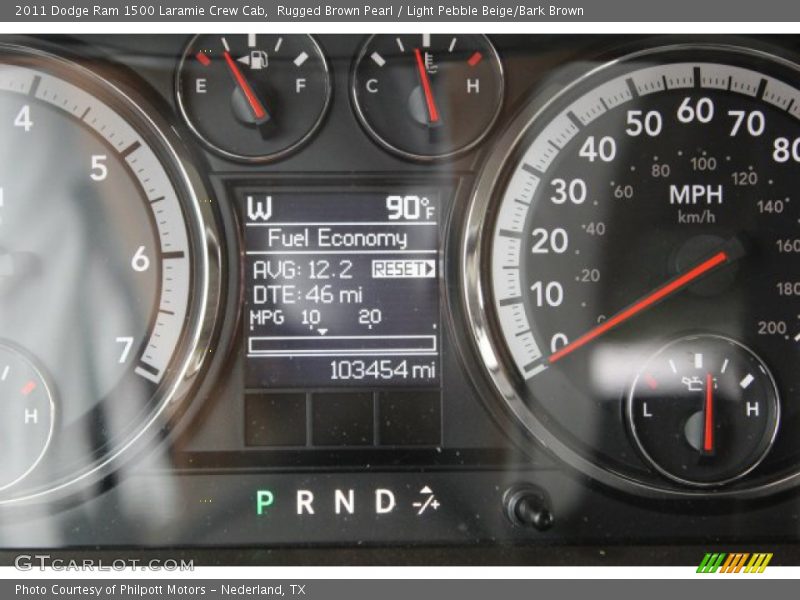 Rugged Brown Pearl / Light Pebble Beige/Bark Brown 2011 Dodge Ram 1500 Laramie Crew Cab