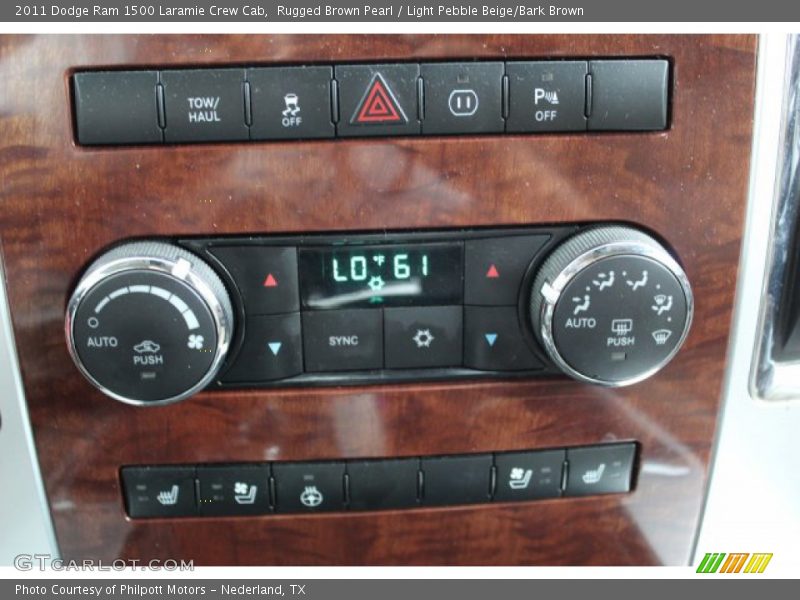Rugged Brown Pearl / Light Pebble Beige/Bark Brown 2011 Dodge Ram 1500 Laramie Crew Cab