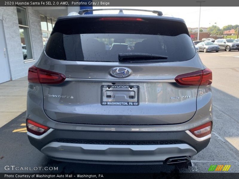 Portofino Gray / Beige 2020 Hyundai Santa Fe SEL 2.0 AWD