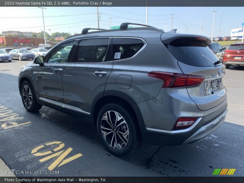 Portofino Gray / Beige 2020 Hyundai Santa Fe SEL 2.0 AWD