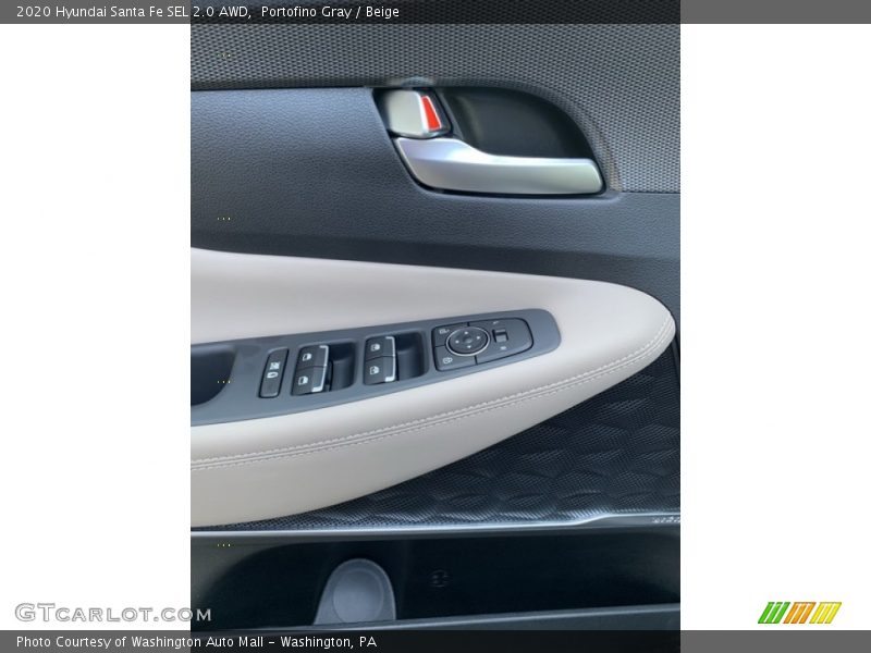 Portofino Gray / Beige 2020 Hyundai Santa Fe SEL 2.0 AWD