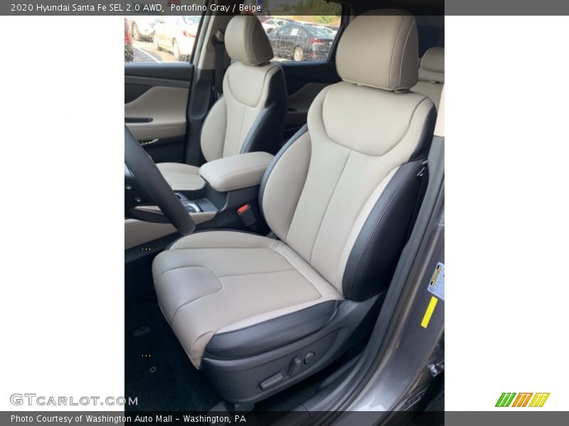 Portofino Gray / Beige 2020 Hyundai Santa Fe SEL 2.0 AWD