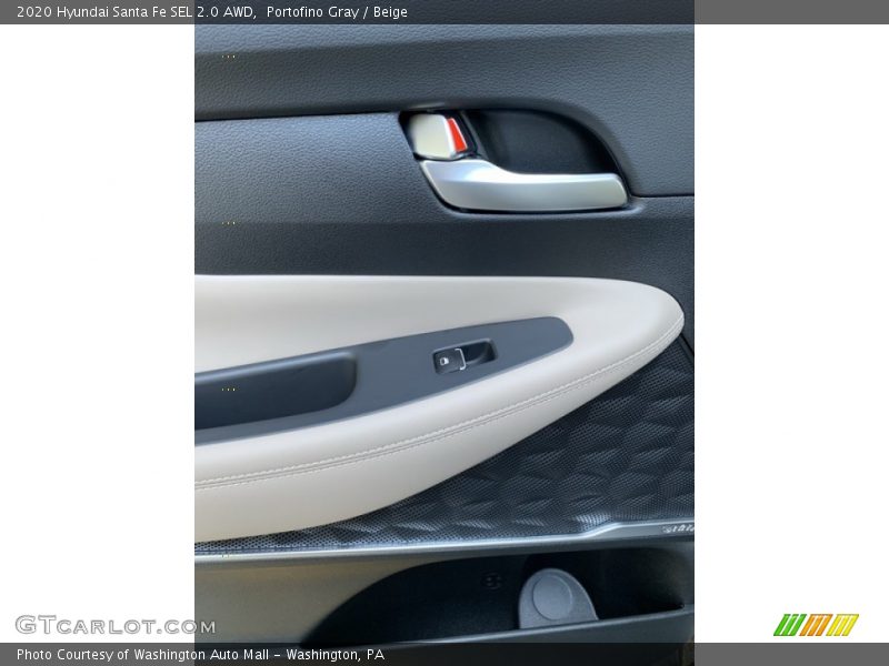 Portofino Gray / Beige 2020 Hyundai Santa Fe SEL 2.0 AWD