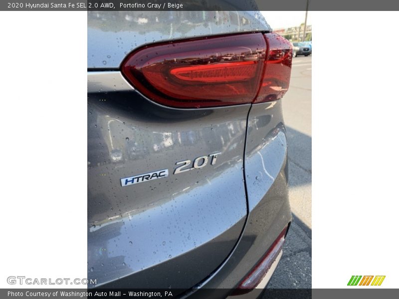 Portofino Gray / Beige 2020 Hyundai Santa Fe SEL 2.0 AWD