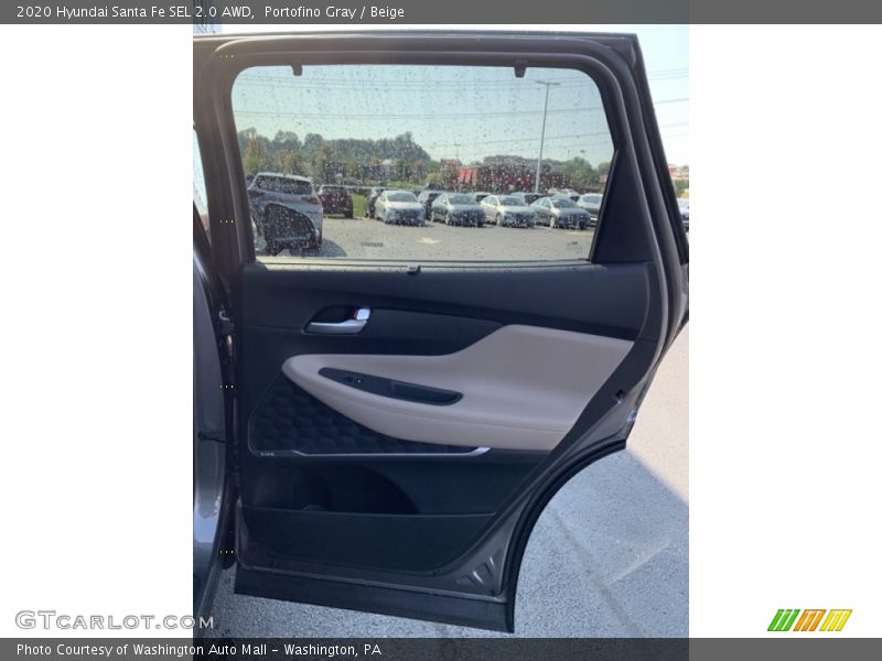 Portofino Gray / Beige 2020 Hyundai Santa Fe SEL 2.0 AWD