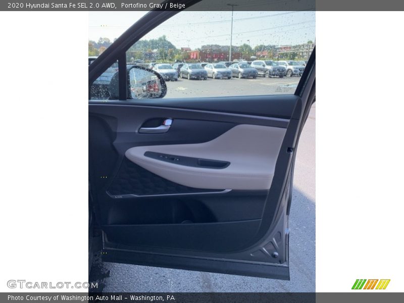 Portofino Gray / Beige 2020 Hyundai Santa Fe SEL 2.0 AWD