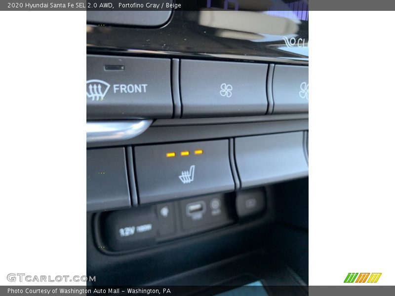 Portofino Gray / Beige 2020 Hyundai Santa Fe SEL 2.0 AWD