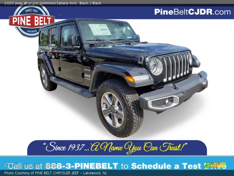 Black / Black 2020 Jeep Wrangler Unlimited Sahara 4x4