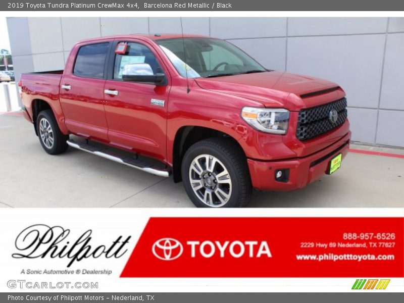 Barcelona Red Metallic / Black 2019 Toyota Tundra Platinum CrewMax 4x4