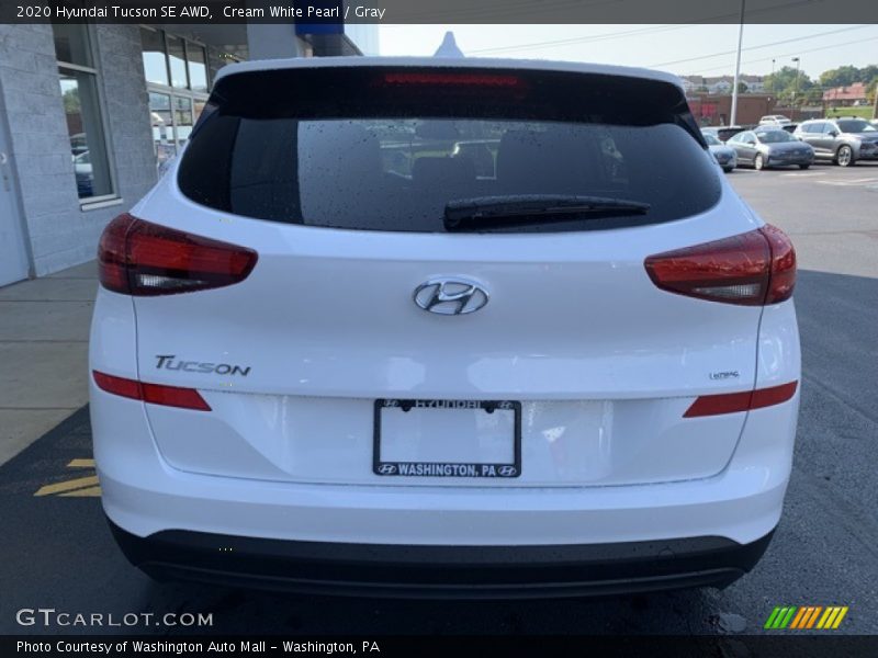 Cream White Pearl / Gray 2020 Hyundai Tucson SE AWD