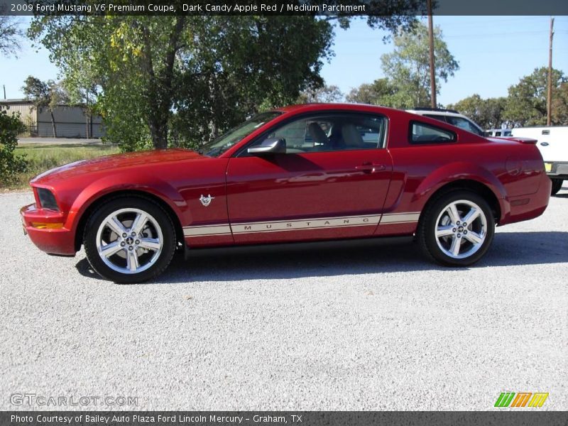 Dark Candy Apple Red / Medium Parchment 2009 Ford Mustang V6 Premium Coupe