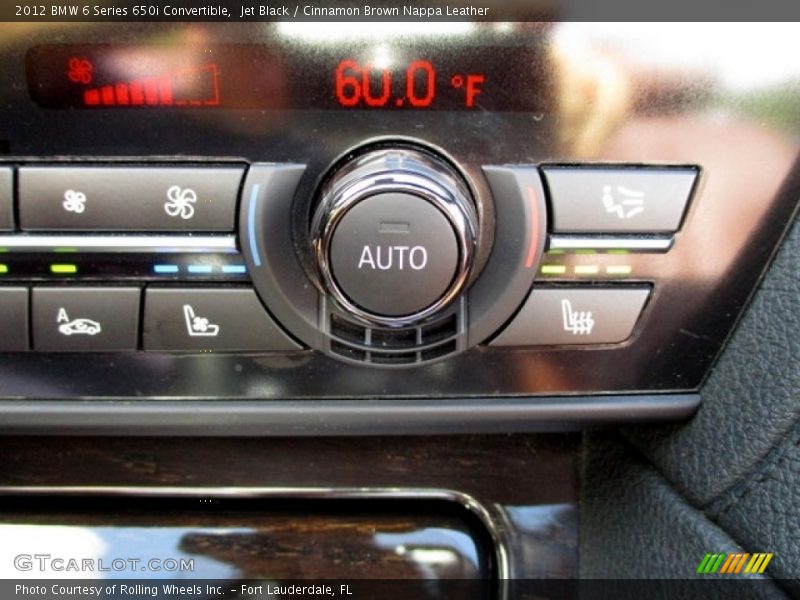 Jet Black / Cinnamon Brown Nappa Leather 2012 BMW 6 Series 650i Convertible