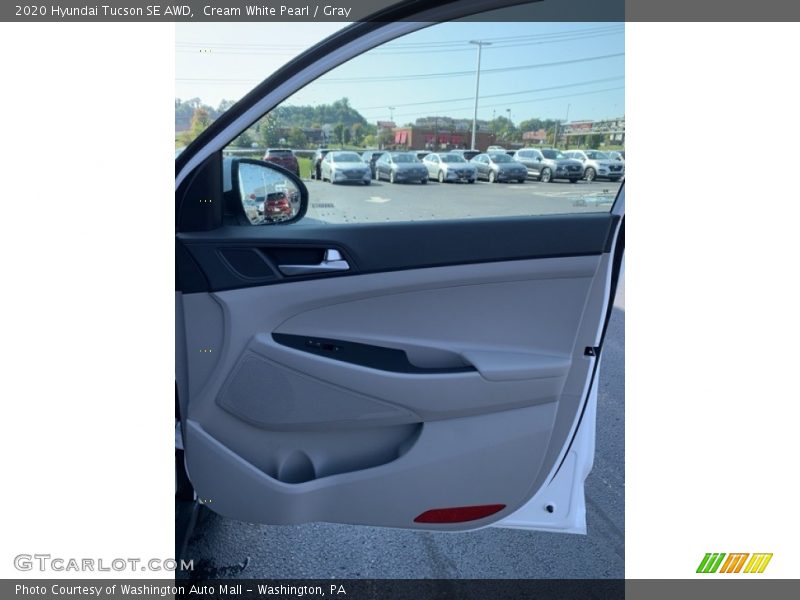 Cream White Pearl / Gray 2020 Hyundai Tucson SE AWD