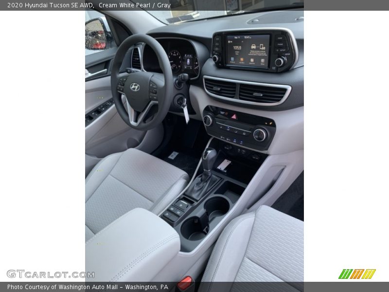Cream White Pearl / Gray 2020 Hyundai Tucson SE AWD