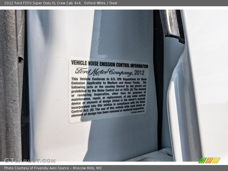 Oxford White / Steel 2012 Ford F350 Super Duty XL Crew Cab 4x4