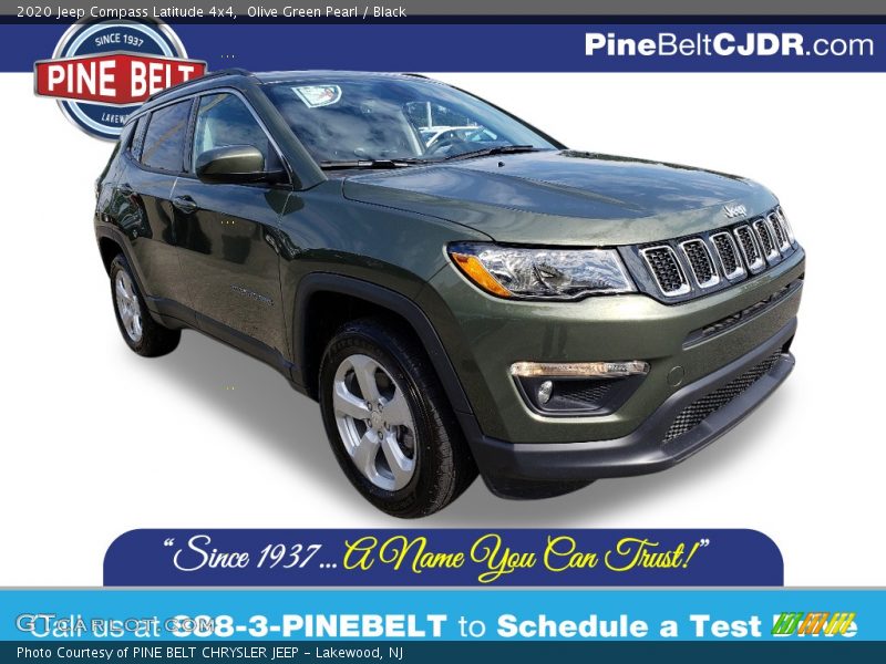 Olive Green Pearl / Black 2020 Jeep Compass Latitude 4x4