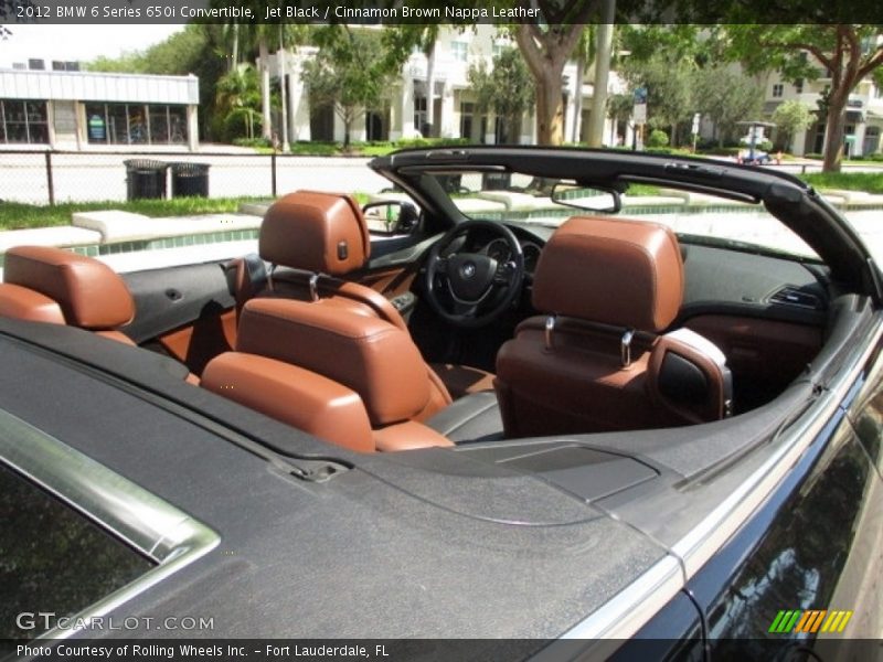 Jet Black / Cinnamon Brown Nappa Leather 2012 BMW 6 Series 650i Convertible