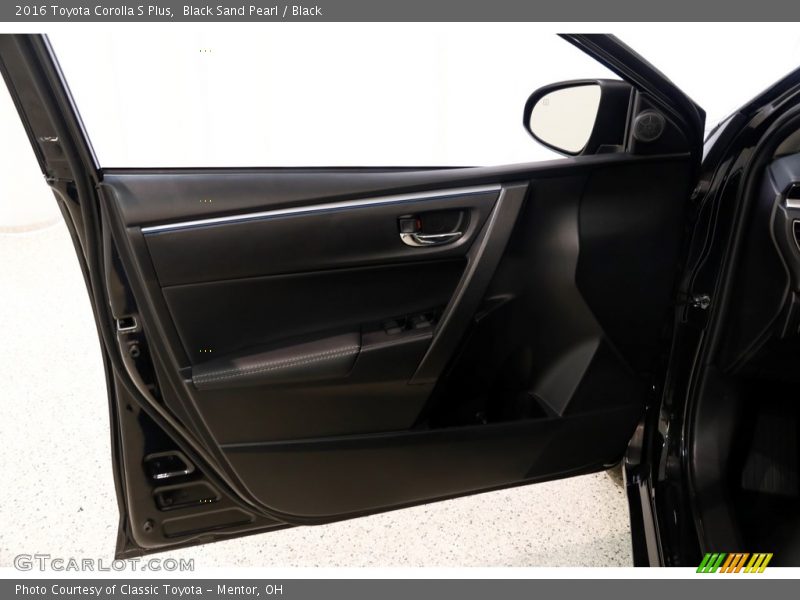 Black Sand Pearl / Black 2016 Toyota Corolla S Plus