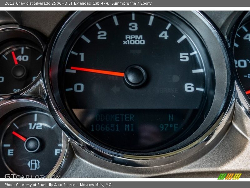 Summit White / Ebony 2012 Chevrolet Silverado 2500HD LT Extended Cab 4x4