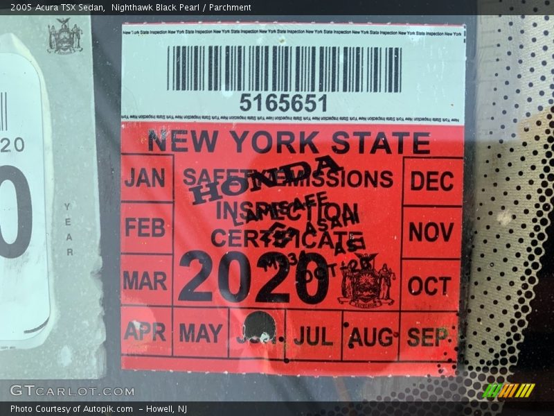Nighthawk Black Pearl / Parchment 2005 Acura TSX Sedan