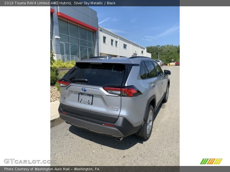 Silver Sky Metallic / Black 2019 Toyota RAV4 Limited AWD Hybrid