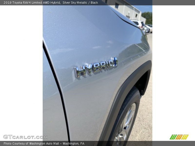 Silver Sky Metallic / Black 2019 Toyota RAV4 Limited AWD Hybrid