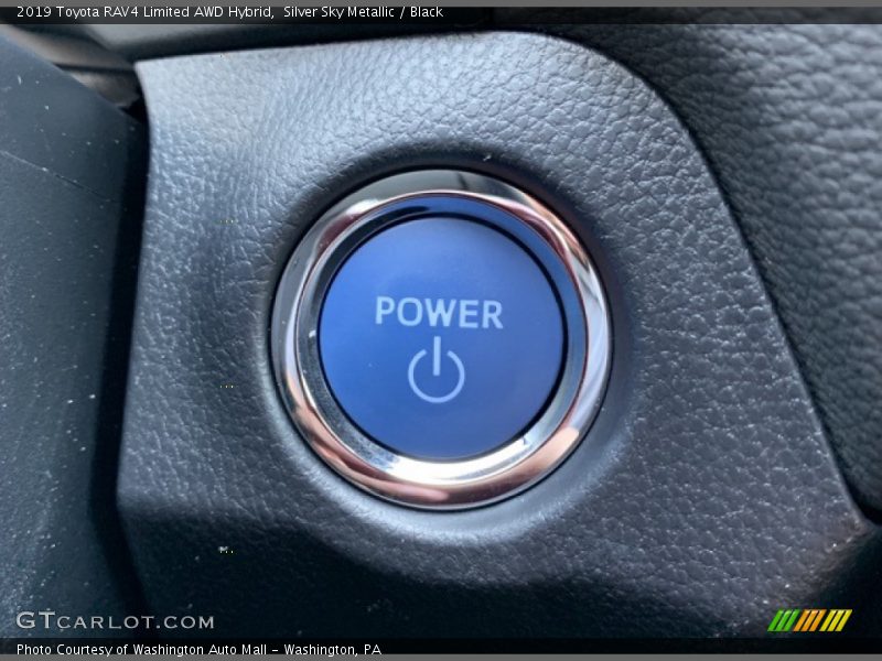 Silver Sky Metallic / Black 2019 Toyota RAV4 Limited AWD Hybrid