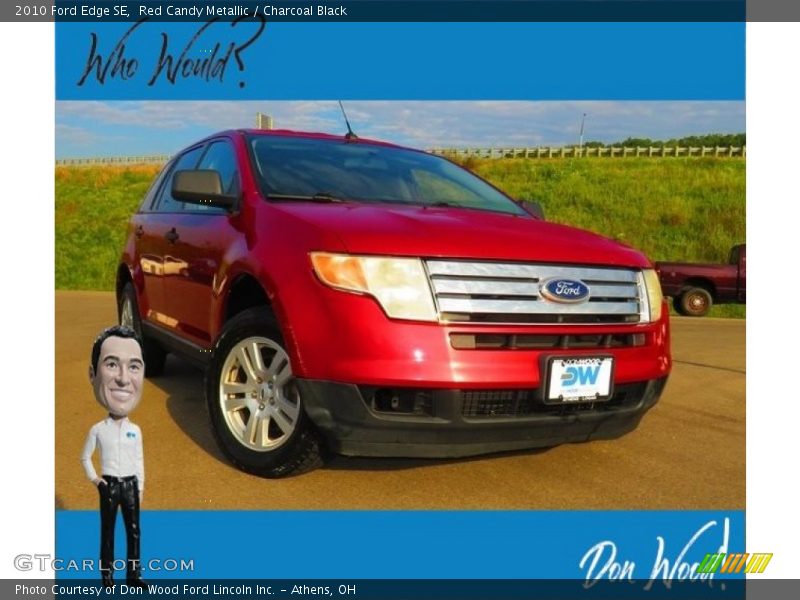 Red Candy Metallic / Charcoal Black 2010 Ford Edge SE