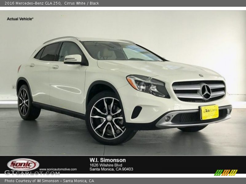 Cirrus White / Black 2016 Mercedes-Benz GLA 250