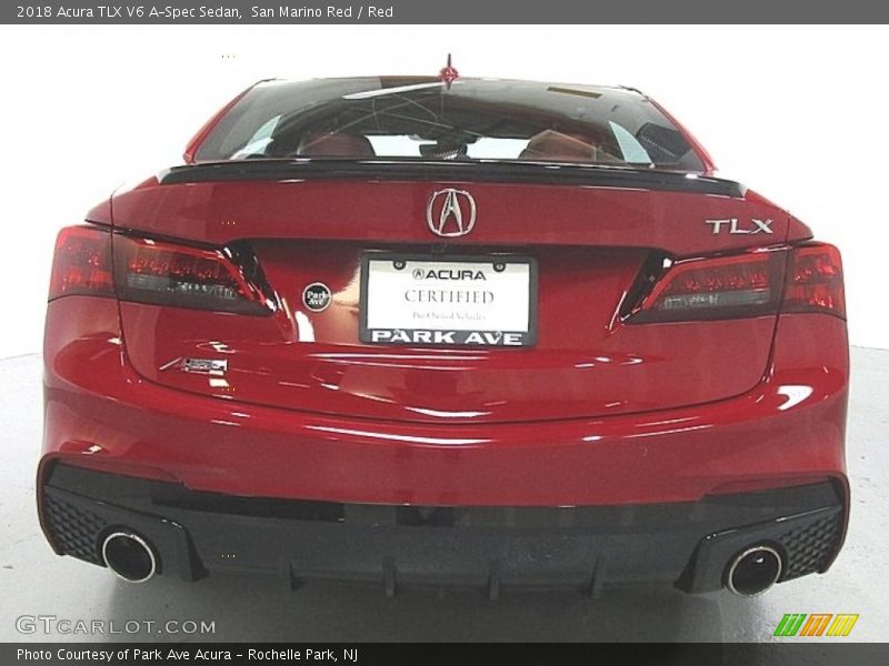 San Marino Red / Red 2018 Acura TLX V6 A-Spec Sedan