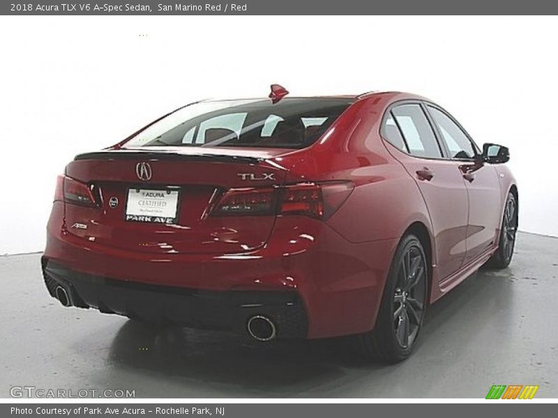 San Marino Red / Red 2018 Acura TLX V6 A-Spec Sedan