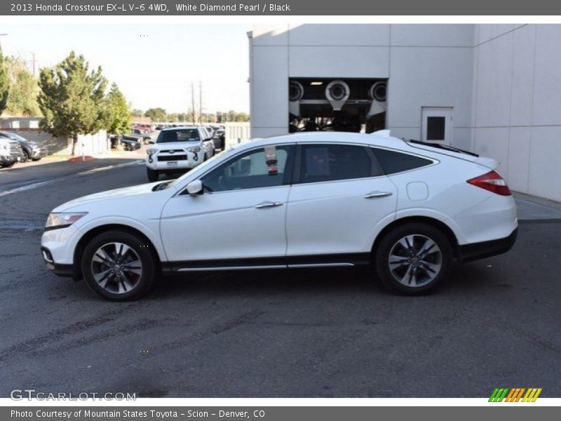 White Diamond Pearl / Black 2013 Honda Crosstour EX-L V-6 4WD