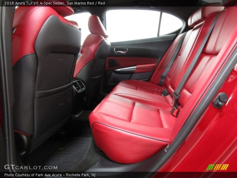San Marino Red / Red 2018 Acura TLX V6 A-Spec Sedan