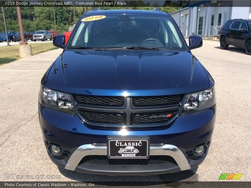 Contusion Blue Pearl / Black 2018 Dodge Journey Crossroad AWD