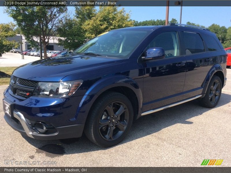 Contusion Blue Pearl / Black 2018 Dodge Journey Crossroad AWD