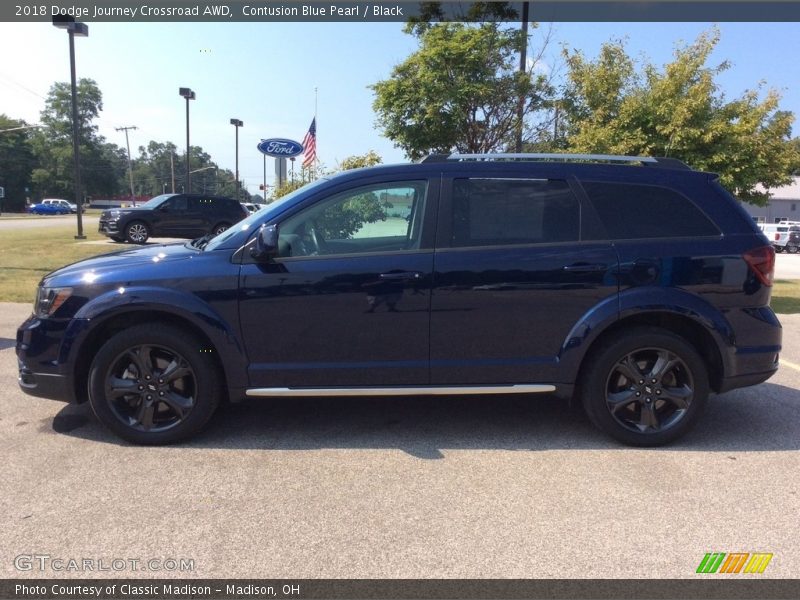 Contusion Blue Pearl / Black 2018 Dodge Journey Crossroad AWD