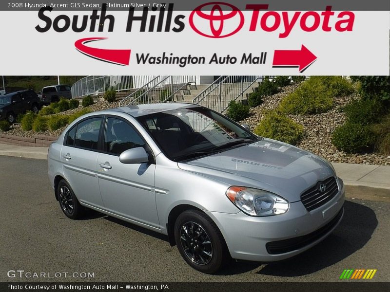 Platinum Silver / Gray 2008 Hyundai Accent GLS Sedan