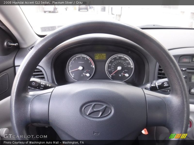 Platinum Silver / Gray 2008 Hyundai Accent GLS Sedan